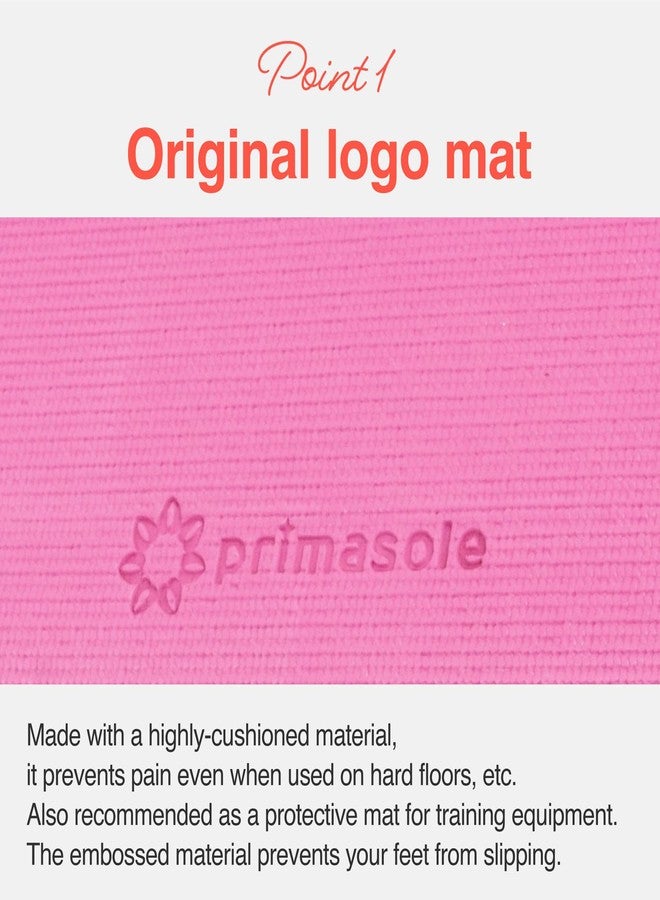 Primasole Yoga Mat with Carry Strap for Yoga Pilates Fitness and Floor Workout at Home and Gym 1/4 thick (Azalea Pink Color) PSS91NH004A - Image 2