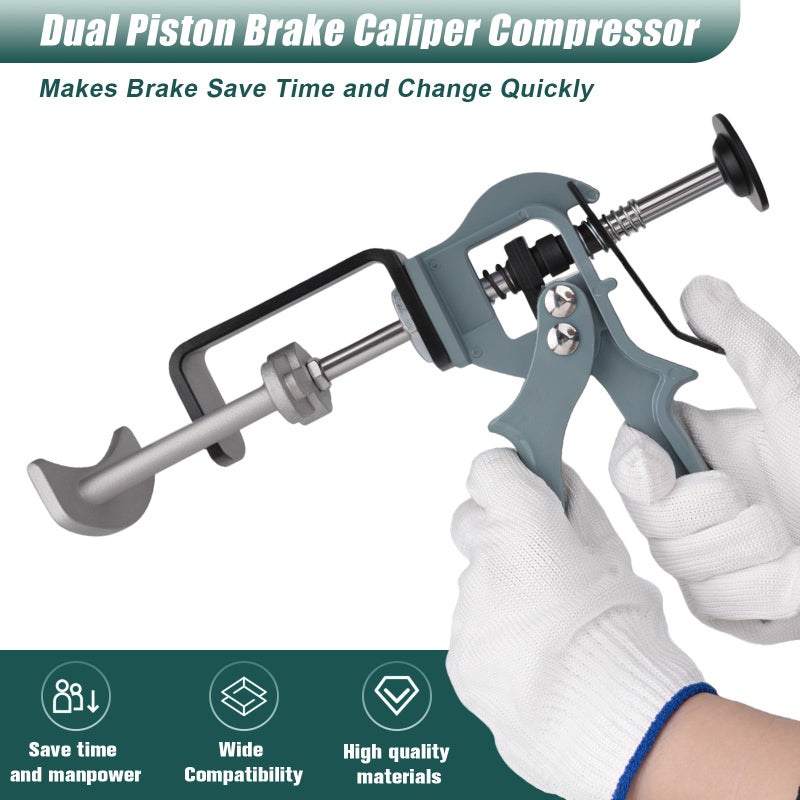 Rpeconu Dual Piston Brake Caliper Compressor, Heavy Duty Brake Caliper Tool, Premium Brake Pad Spreader Caliper Reset Tool for Most Cars, Light Trucks & Automotive Brake Systems - Image 2