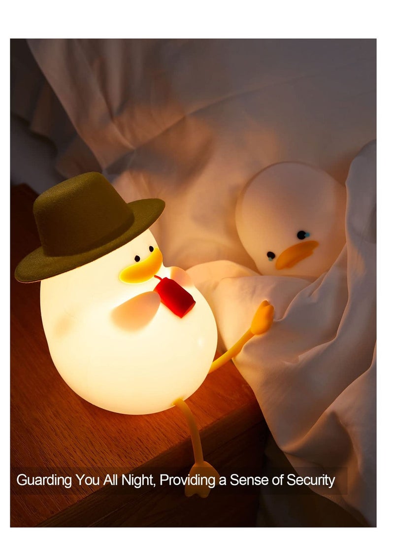 Happy Duck Kids Night Light, Premium Silicone Nightlight for Kids, Cute and Dimmable Silicone Lamp for Soothing Bedtime Ambiance - Image 5
