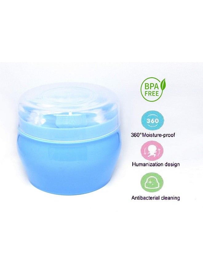 The Little Lookers Portable Baby Skin Care Baby Powder Puff With Box Holder Container For New Born And Kids For Baby Face And Body (Blue')  - Image 3