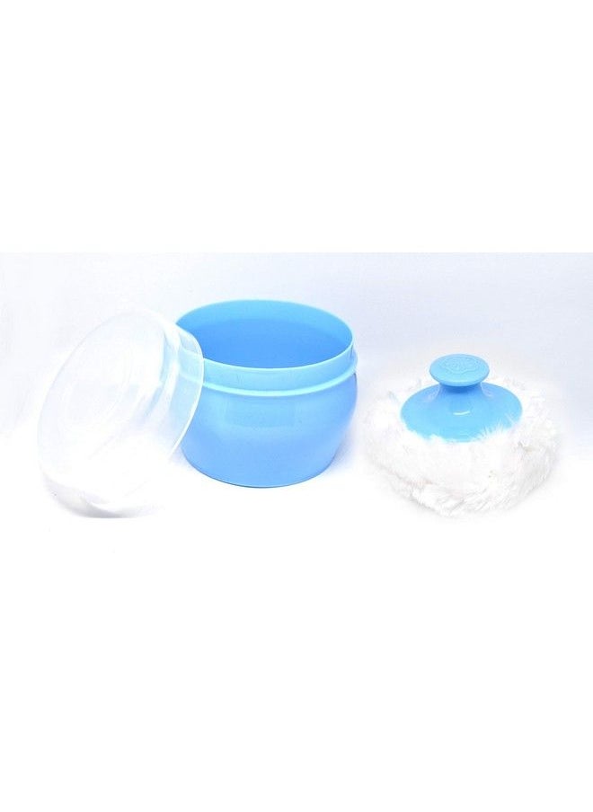 The Little Lookers Portable Baby Skin Care Baby Powder Puff With Box Holder Container For New Born And Kids For Baby Face And Body (Blue')  - Image 4