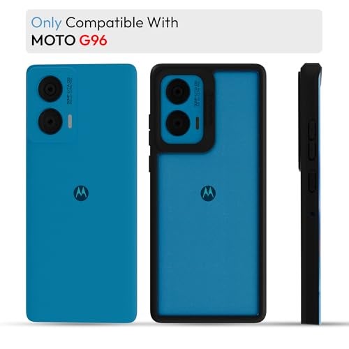 KAPAVER Impulse Back Cover Case Compatible with Motorola G96 5G (PC + TPU) (Black) - Image 2