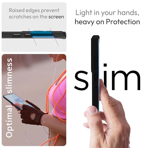 KAPAVER Impulse Back Cover Case Compatible with Motorola G96 5G (PC + TPU) (Black) - Image 3