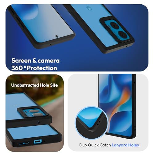 KAPAVER Impulse Back Cover Case Compatible with Motorola G96 5G (PC + TPU) (Black) - Image 5