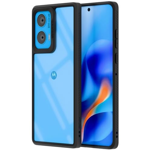 KAPAVER Impulse Back Cover Case Compatible with Motorola G96 5G (PC + TPU) (Black) - Image 1