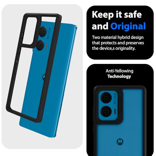 KAPAVER Impulse Back Cover Case Compatible with Motorola G96 5G (PC + TPU) (Black) - Image 4