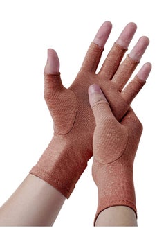Arthritis Gloves for Carpal Tunnel Pain Relief, Strengthen Compression Gloves to Alleviate Hand Pains, Swelling, Fingerless Computer Typing Gloves for Rheumatoid, Tendonitis Women/Men-M