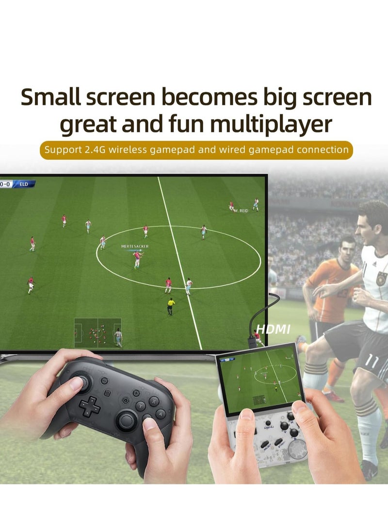 Fanski - RG35XX Handheld Game Console , Dual System Linux+GarlicOS 3.5 Inch IPS Screen Built-in 64G TF Card 5000+ Classic Games Support HDMI TV Output - Image 1