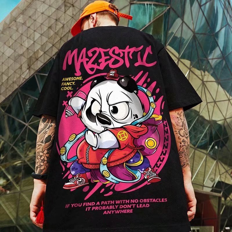 European and American Trendy Brand Short-Sleeved T-Shirts for Men and Women in Summer Ins Trendy Couple Wear Loose and Fattened Half-Sleeved T-Shirts - Image 2