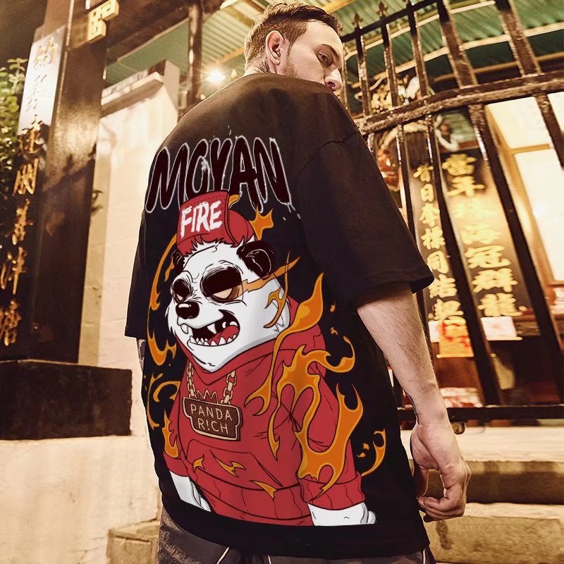 European and American Trendy Brand Short-Sleeved T-Shirts for Men and Women in Summer Ins Trendy Couple Wear Loose and Fattened Half-Sleeved T-Shirts - Image 1
