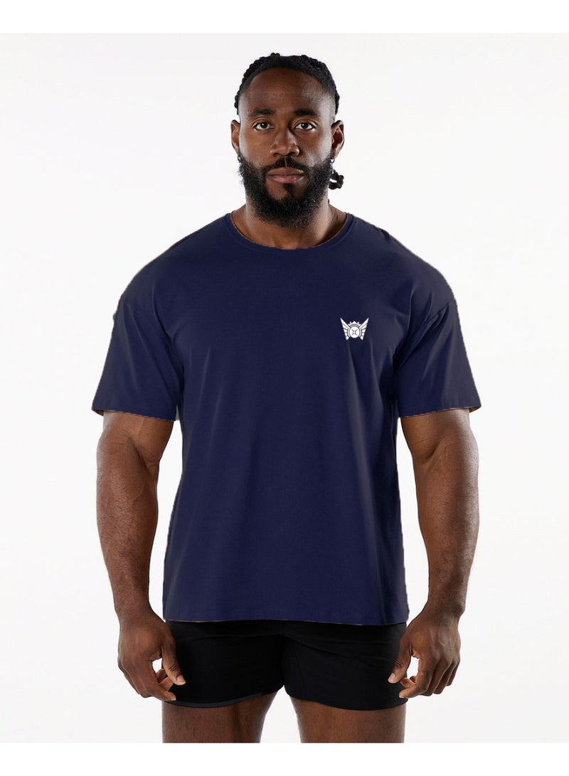 NIBEMINENT Summer Men T-Shirt Crew Neck  Short Sleeves Knitted Shirt Breathable Slim Fit Lightweight Basic Tee Casual Business T - Image 1