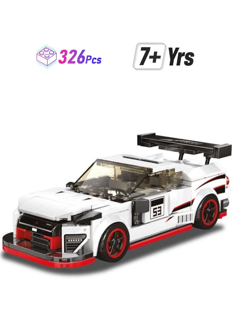 Sports Car Building Block Set, RC Car Model Set for kids Aged 7-14, Adult Collectible, 326 Pieces - Image 1