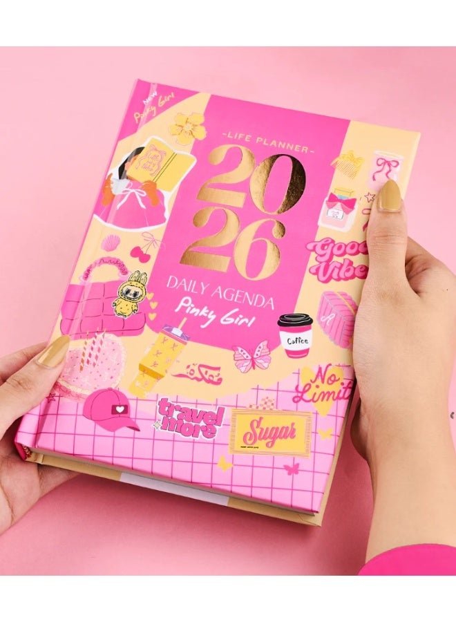 Mofakera Pinky Girl Daily gift Calendar Agenda 2026 - A5 - Image 1