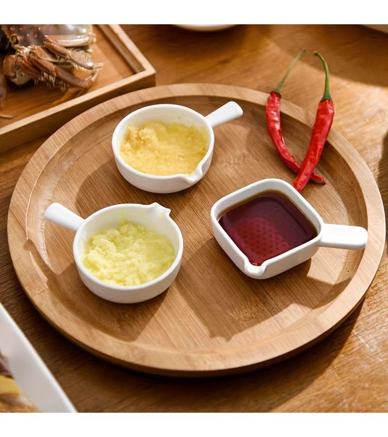 Home Seasoning Dish Hot Pot Dipping Sauce Bowl Side Dish Plate Ginger Garlic Grinder Quantity 1 - Image 5
