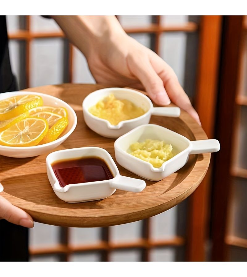 Home Seasoning Dish Hot Pot Dipping Sauce Bowl Side Dish Plate Ginger Garlic Grinder Quantity 1 - Image 4