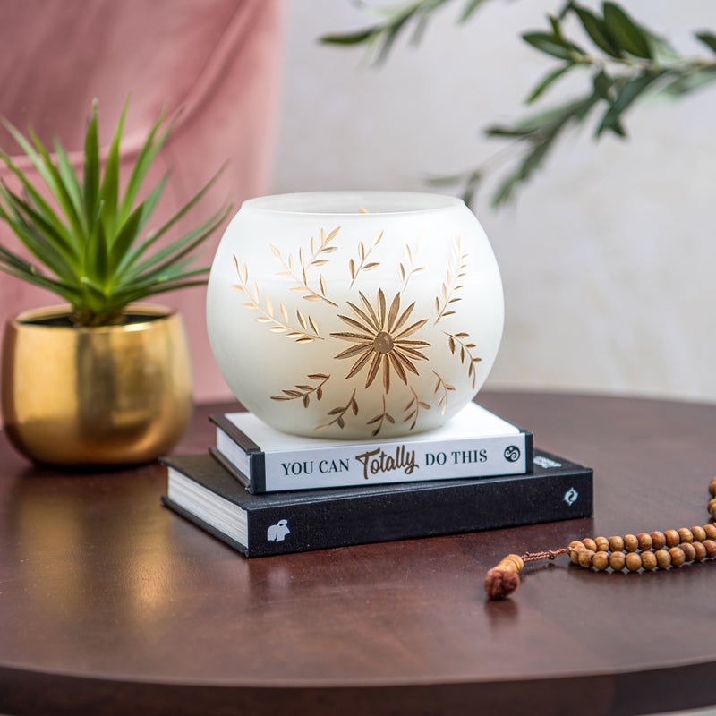 Sense Glass Secented Jar Candle Songs Of Musk And Oud Fragrance 15.2*12 cm - Image 1