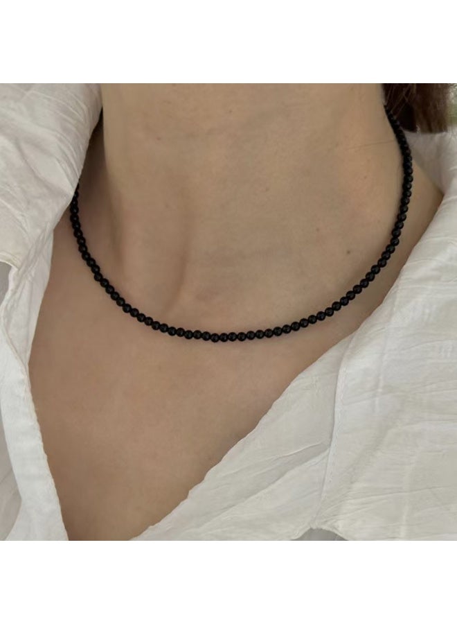 Goolsky Black Glass Pearl Choker Necklace for Women – Elegant Faux Pearl Collar, Minimalist Vintage-Inspired Jewelry, Formal/Daily Wear - Image 4