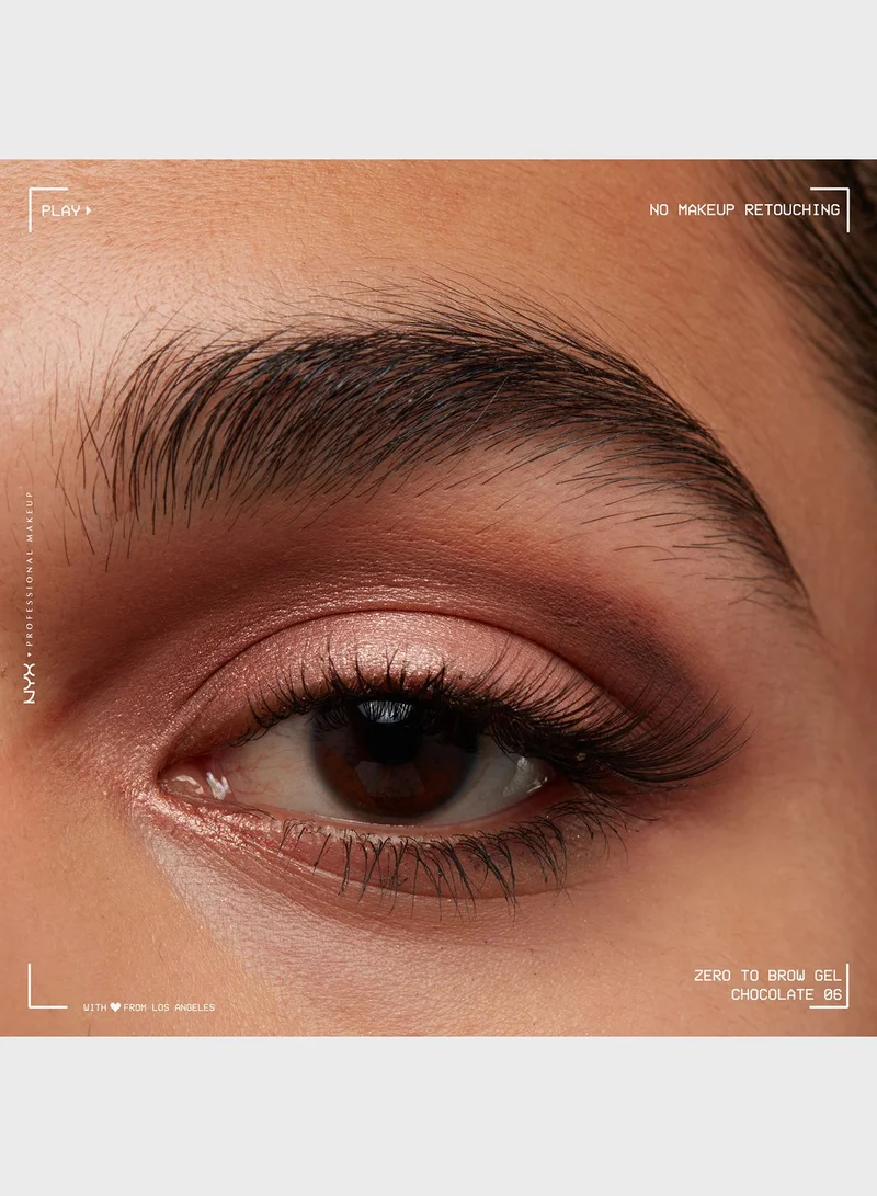 NYX PROFESSIONAL MAKEUP Zero To Brow Longwear Brow Gel - Chocolate
