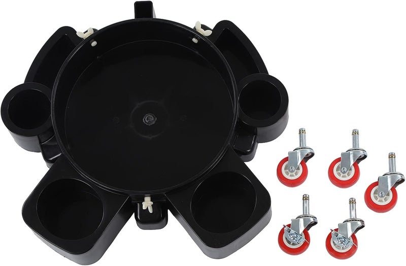 Rolling Bucket Dolly, Black Multifunctional Rolling Dolly for Car Detailing Wash with 5 Heavy Duty Swivel Casters - Image 1