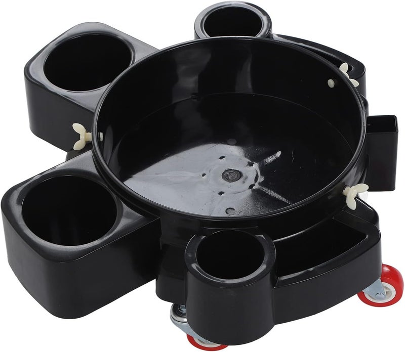 Rolling Bucket Dolly, Black Multifunctional Rolling Dolly for Car Detailing Wash with 5 Heavy Duty Swivel Casters - Image 3