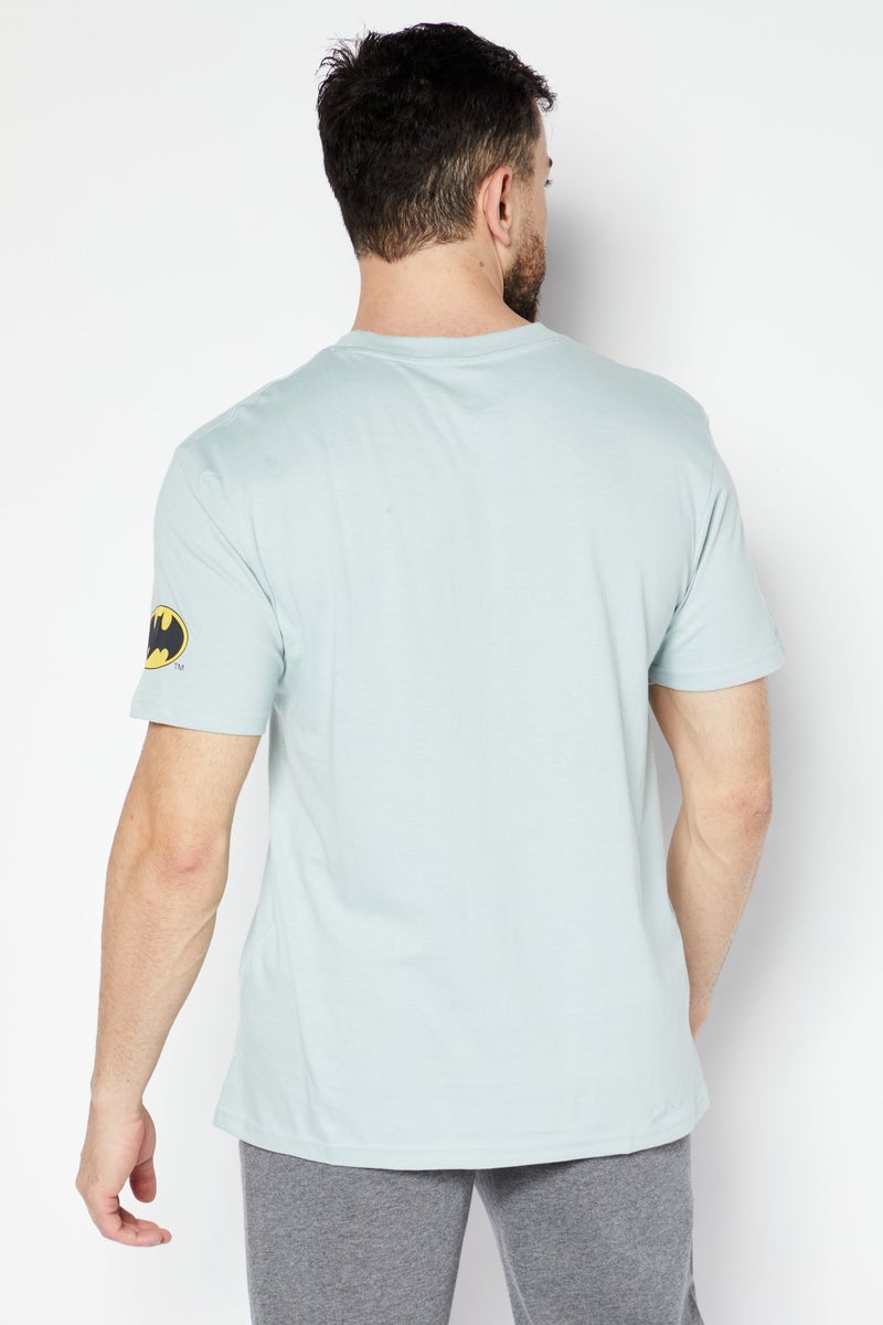 DC Comics Men Crew Neck Short Sleeve Graphic Print T-Shirt, Mint Blue - Image 3