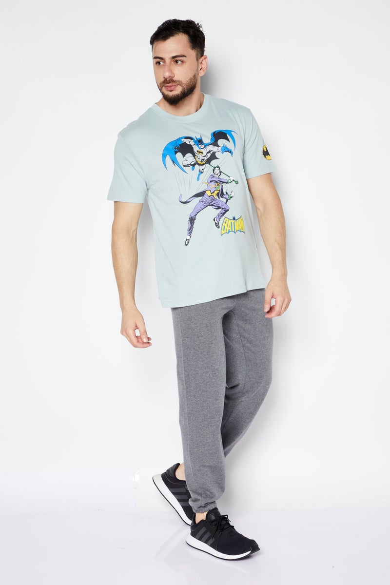 DC Comics Men Crew Neck Short Sleeve Graphic Print T-Shirt, Mint Blue - Image 4