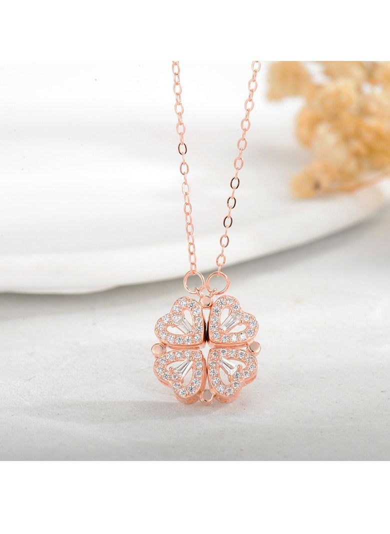 Generic - New Sterling Silver S925 Love Four-leaf clover Necklace - Image 1