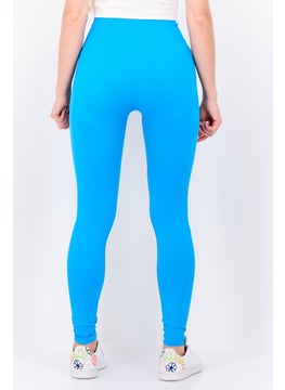 The Giving Movement Women 27 Inch Inseam Solid Leggings, Blue  - Image 2