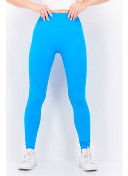 The Giving Movement Women 27 Inch Inseam Solid Leggings, Blue  - Image 1