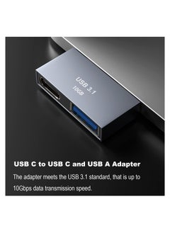Y&D USB C MacBook Adapter (2 Pack), Thunderbolt 3 Dual Hub Type Extender and A Support PD 100W 10Gbps Female to Male Charing Data Transfer for Pro/Air  - Image 2