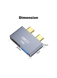 Y&D USB C MacBook Adapter (2 Pack), Thunderbolt 3 Dual Hub Type Extender and A Support PD 100W 10Gbps Female to Male Charing Data Transfer for Pro/Air  - Image 5