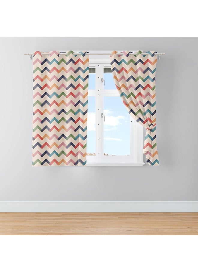 Cartela Curtains حلقة ستارة مطبوعة من كارتيلا (لوحة واحدة) (130 عرض × 160 ارتفاع)  - Image 1