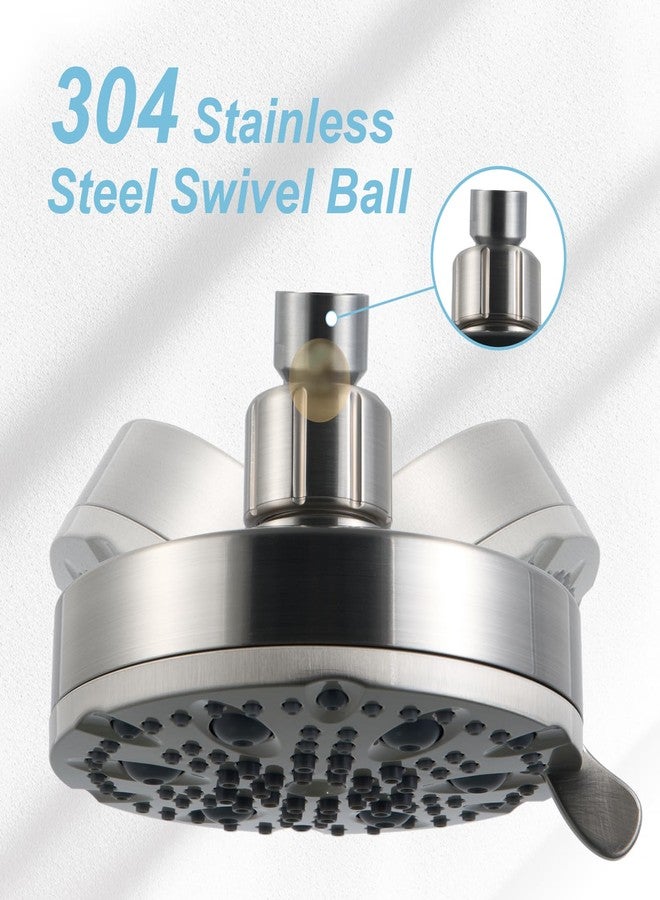 Offo رأس دش OFFO، رأس دش عالي الضغط مع وضع الإيقاف، 9 أوضاع لرؤوس الدش الثابتة لتدفق ماء قوي وتجربة دش مريحة، نيكل مصقول - Image 4