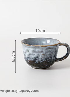 ROOMTONE Set of 2, Coffee Mug Set, Milk Bowl, Cereal Bowl, Vintage Handmade Cups, Unique Design, 270ml  - Image 2