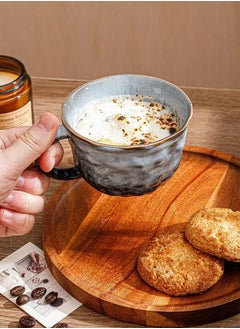 ROOMTONE Set of 2, Coffee Mug Set, Milk Bowl, Cereal Bowl, Vintage Handmade Cups, Unique Design, 270ml  - Image 5