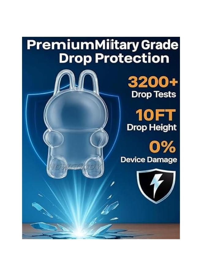 Protective Case for Labubu(HAve A Seat) Figure-Clear PVC Portable Storage Box with Keychain, Dustproof Scratch-resistant Collector Display Compatible with Sitting Series (Figure Not Included)  - Image 5