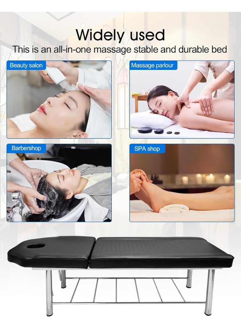 Meishida Message Table Bed Hydraulic Pump for Spa, Facial Care, Beauty Salon, Barbershop, Medical Clinic Bed - Black  - Image 5