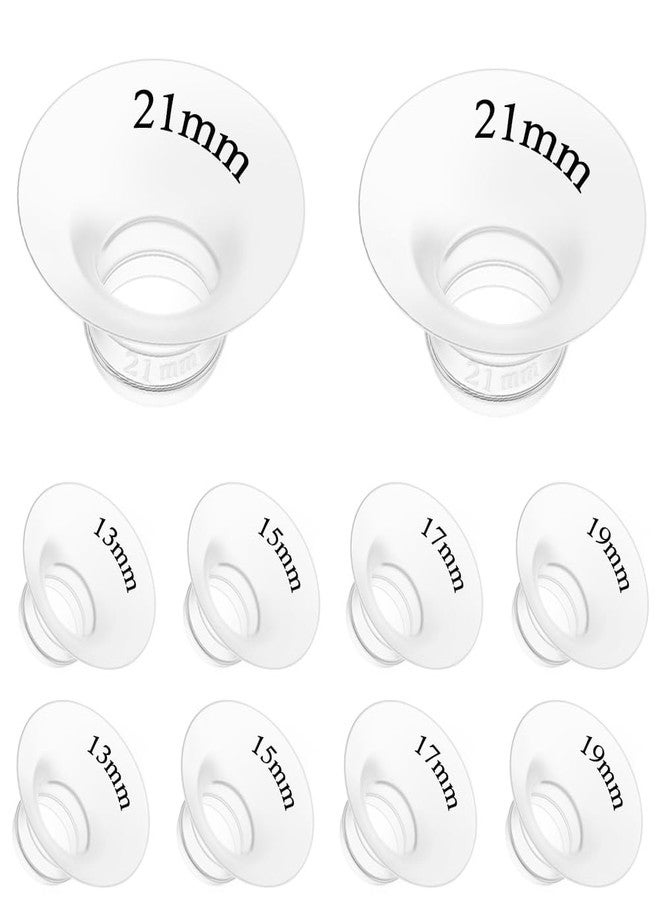 ١٠ قطع من حشوات الشفة ١٣/١٥/١٧/١٩/٢١ مم × ٢ متوافقة مع مضخات الثدي Momcozy M5/M9/M6/V2 Pro/V2 pro/S12 Pro/S9 Pro/Spectra/Medela/eufy/Elvie/Lansinoh/Paruu P10، ومعظم واقيات الثدي ٢٤ مم - Image 1