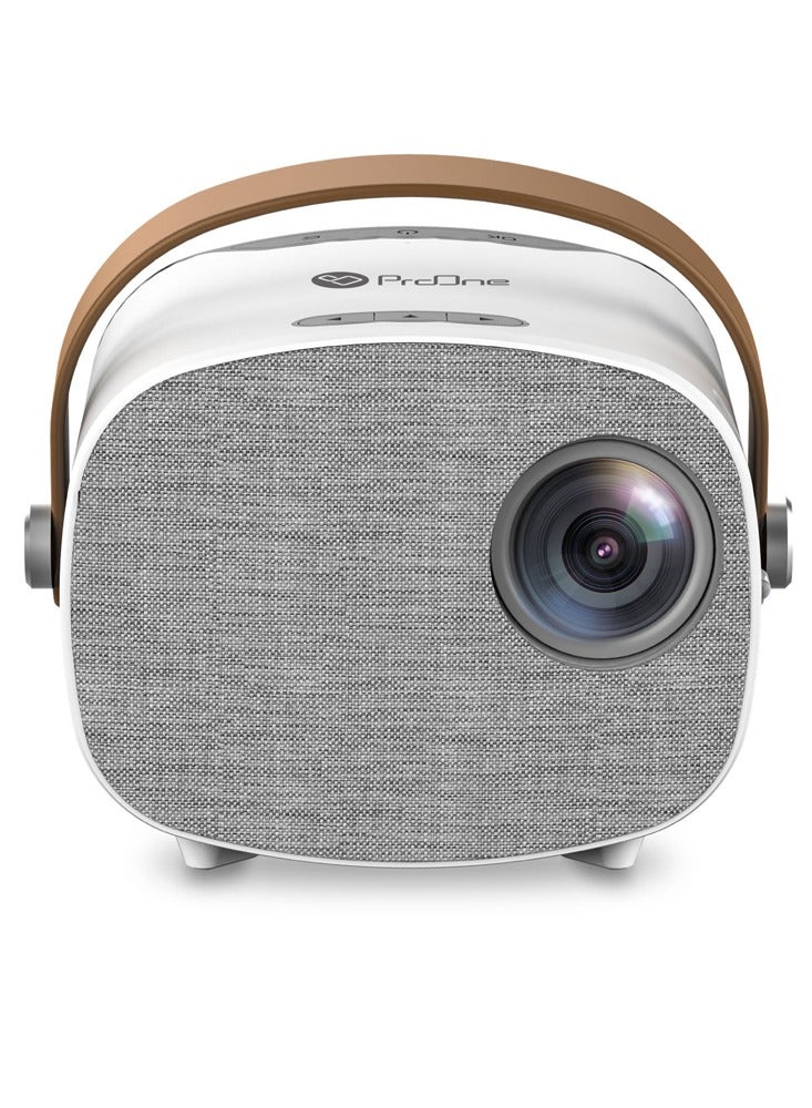 ProOne ProOne PGV300 Mini WiFi Portable LED Projector, Native 1080P Full HD Video, 80" Home Theater Movie Projector, USB/HDMI/AV/Micro SD, Built-in Speaker, Indoor/Outdoor Use, 30,000 Hours LED Life  - Image 1