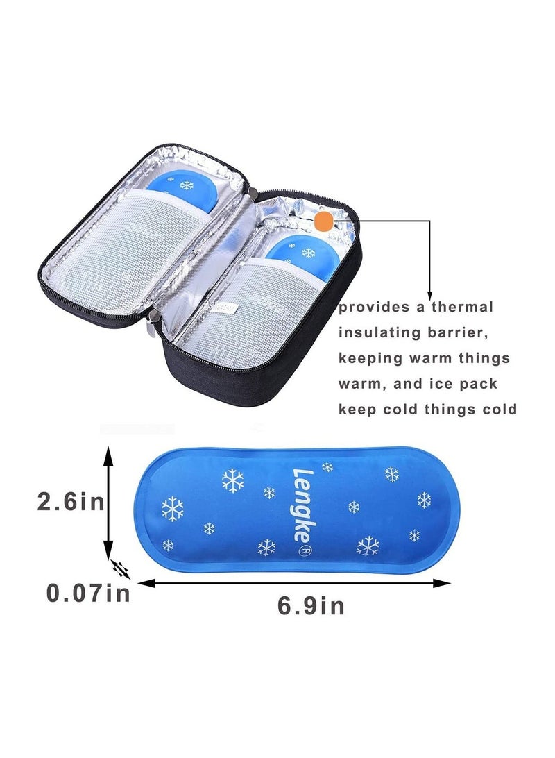 Leng Ke Insulin Cooler Travel Carrying Case Diabetic Medication Cooling Bag with 2 Ice Packs - Image 5