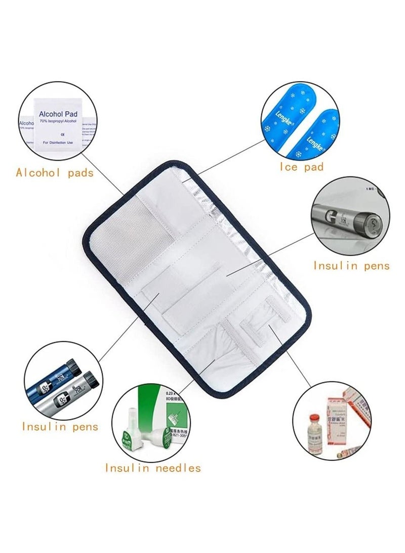 Leng Ke Insulin Cooler Travel Carrying Case Diabetic Medication Cooling Bag with 2 Ice Packs - Image 2