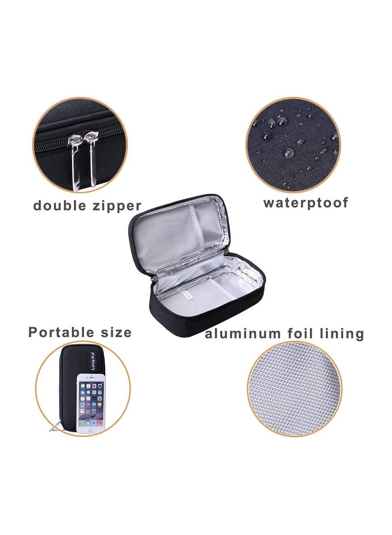 Leng Ke Insulin Cooler Travel Carrying Case Diabetic Medication Cooling Bag with 2 Ice Packs - Image 4