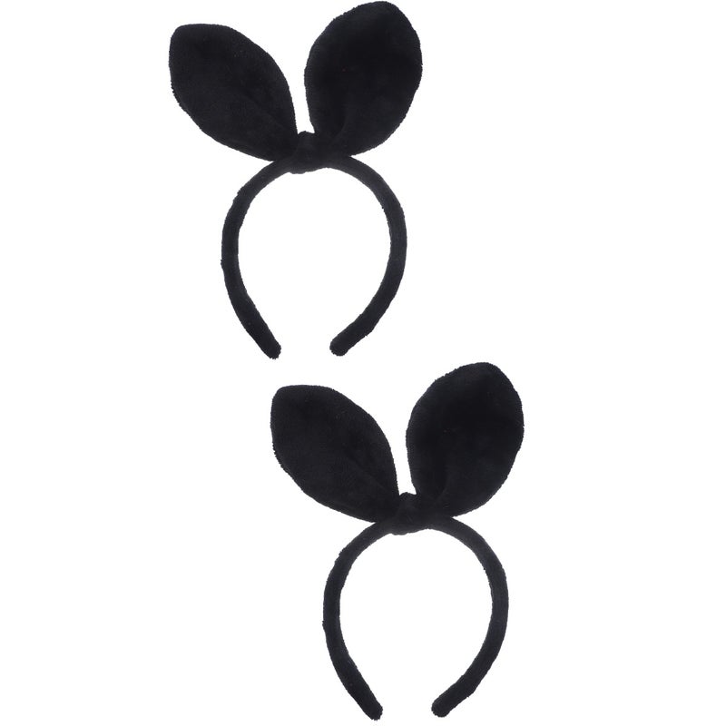 2pcs Bunny Headband Adorable Ear Headband Plush Bowknot Hairband Decor - Image 1