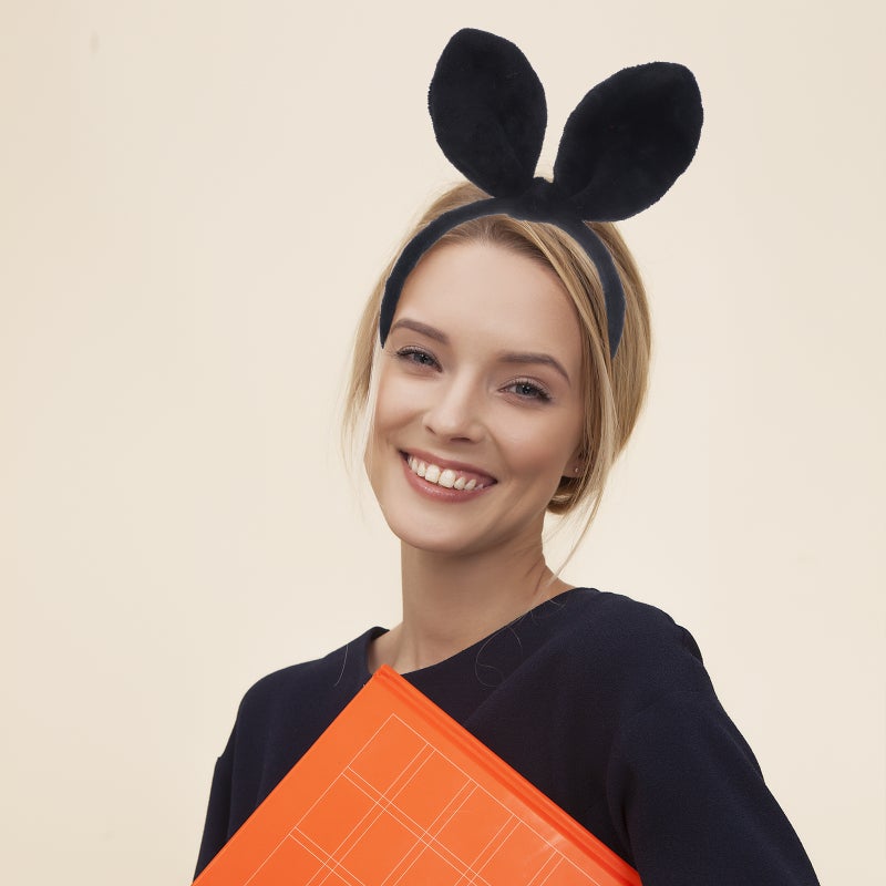 2pcs Bunny Headband Adorable Ear Headband Plush Bowknot Hairband Decor - Image 2