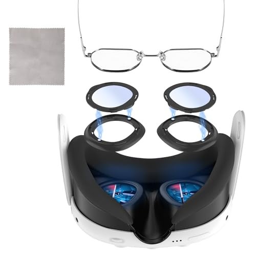 STARTRC GAMES Blue Light Blocking Glasses for Meta Quest 3 with Anti Fog Wipe, Lens Protector Kit for Oculus Quest 3, VR Glasses Spacer Accessories Anti-Scratch Ring for Meta Quest 3 (Not for Oculus Quest 3S) - Image 1