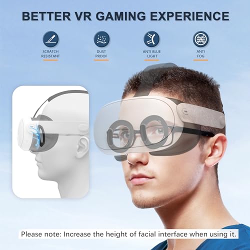 STARTRC GAMES Blue Light Blocking Glasses for Meta Quest 3 with Anti Fog Wipe, Lens Protector Kit for Oculus Quest 3, VR Glasses Spacer Accessories Anti-Scratch Ring for Meta Quest 3 (Not for Oculus Quest 3S) - Image 2