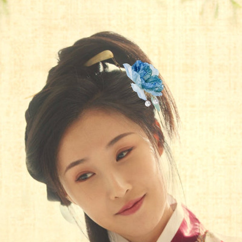 4 pcs Bridal Hair Piece Floral Accessories Wedding Hairpins Flower Hair Pins for Wedding Brides - Image 2
