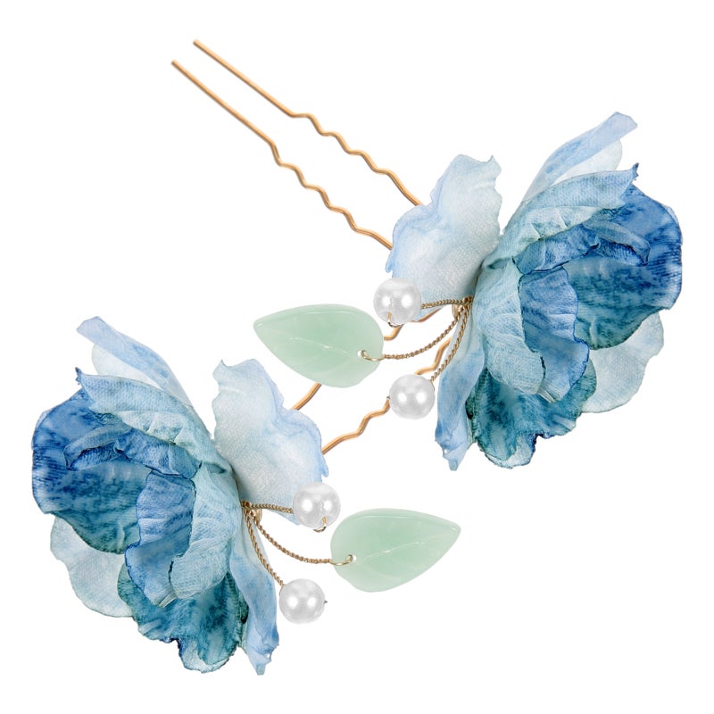 4 pcs Bridal Hair Piece Floral Accessories Wedding Hairpins Flower Hair Pins for Wedding Brides - Image 5