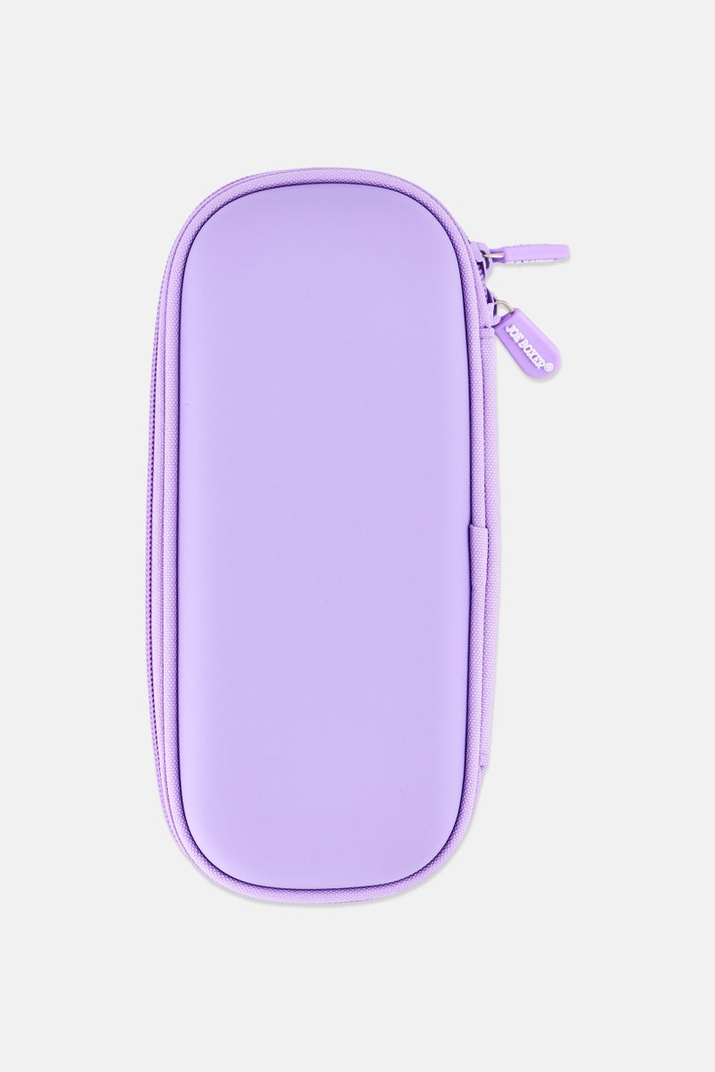 Joe Boxer Kids Girl Graphic Print Pencil Pouch, Purple - Image 2