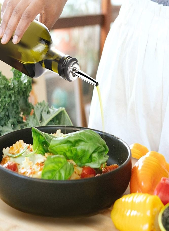 AMERTEER 17oz/500ml Olive Oil Dispenser Bottle for Kitchen – Premium Glass Cruet for Oil & Vinegar with Airtight Non-Drip Pourers and Funnel - Image 5